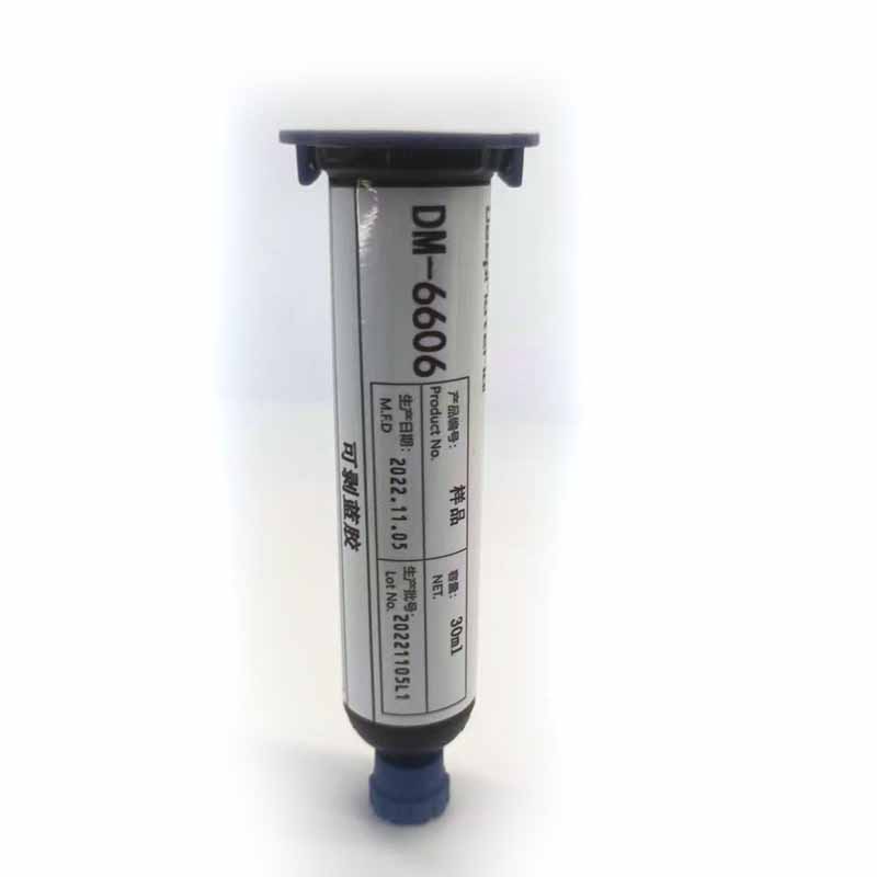 Detachable Blue Adhesive 6606 UV Curing Environmentally Friendly Sealing Adhesive