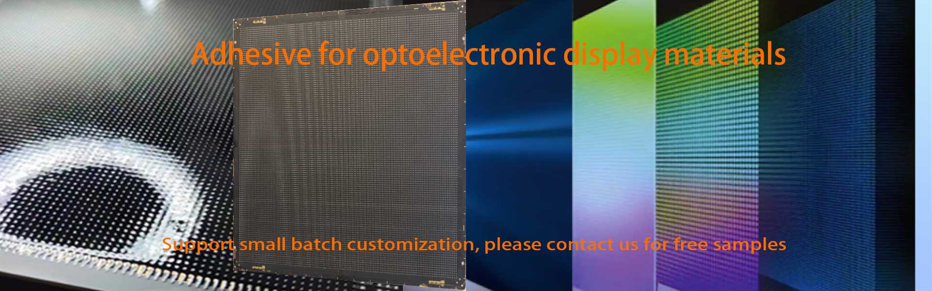 Adhesive for optoelectronic display materials