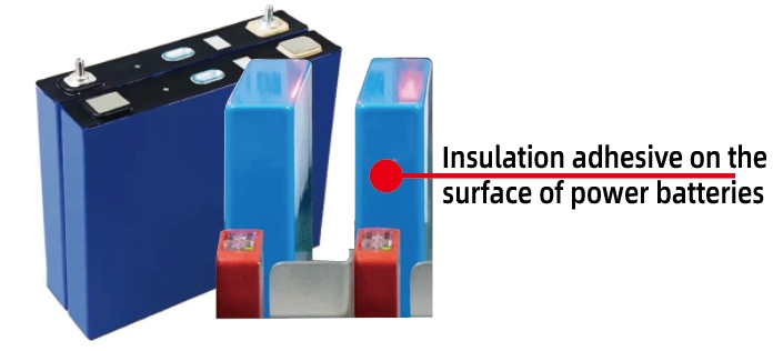 Insulation adhesive on the surface of power batteries